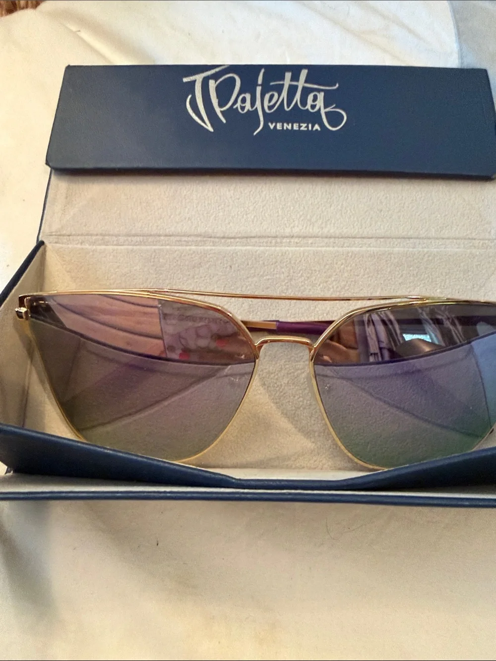 J Pajetta Venezia  mirror sunglasses with case Pristine Condition
